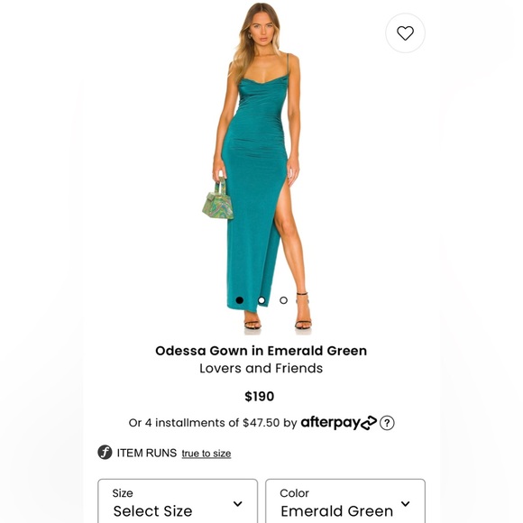 Emerald Green Lovers+Friends Revolve Maxi Dress - Picture 1 of 7